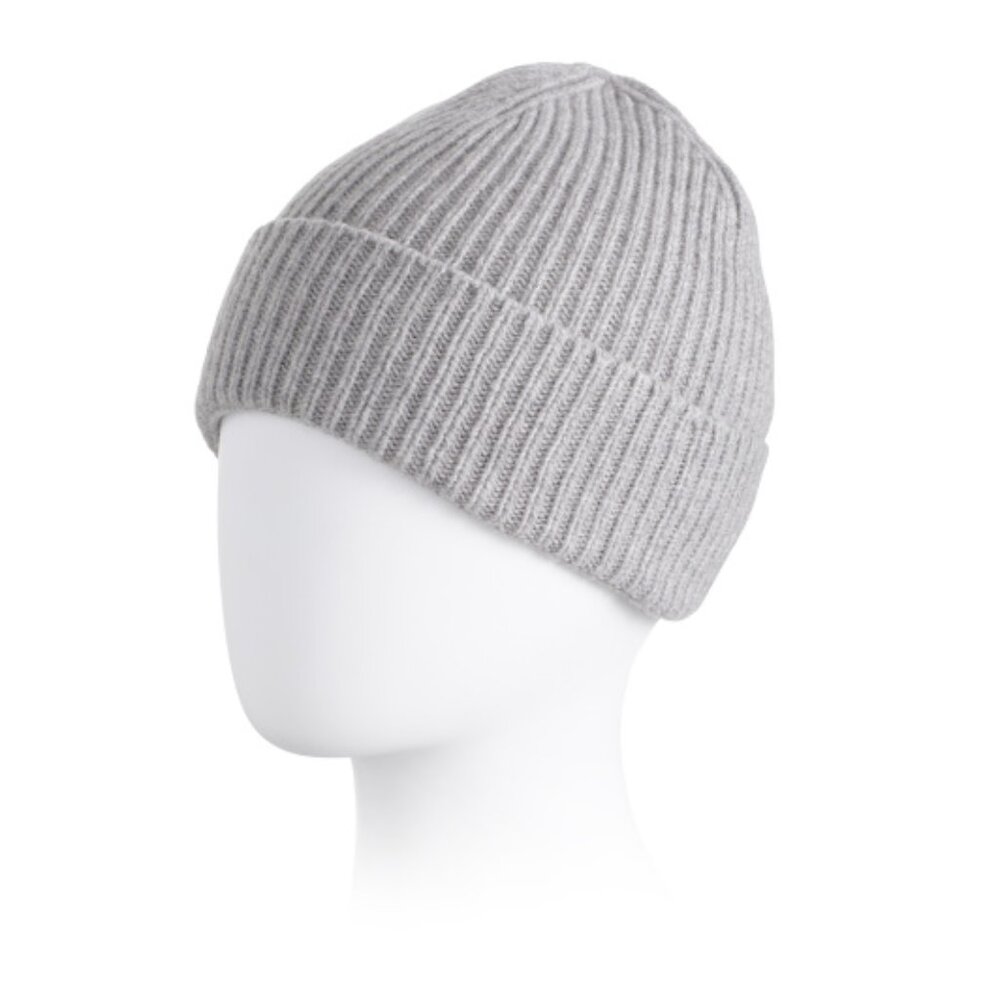 NEW TESMA Made In Italy Recycled Cashmere And Wool Blend Ribbed Beanie 1025 2m1